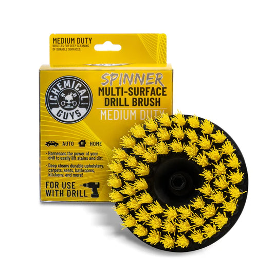 CHEMICAL GUYS SPINNER CARPET DRILL BRUSH, MEDIUM DUTY