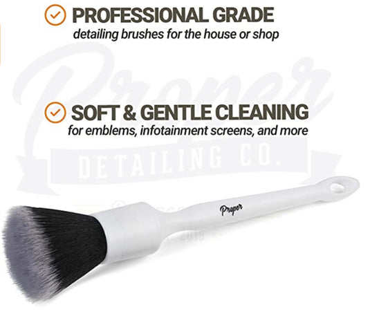 Proper Detail Co. Car Detailing Brush Set 2 Pack Soft Detailing Brushes