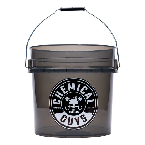 HEAVY DUTY ULTRA CLEAR DETAILING BUCKET, 4.25 GAL, SMOKED OBSIDIAN BLACK