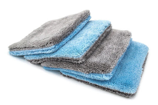 [Flat Out] Microfiber Wash Pad (9"x8") Blue/Gray - 4 pack