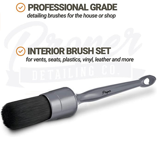 Proper Detail Co. 3 pack Synthetic Detailing Brush Set –