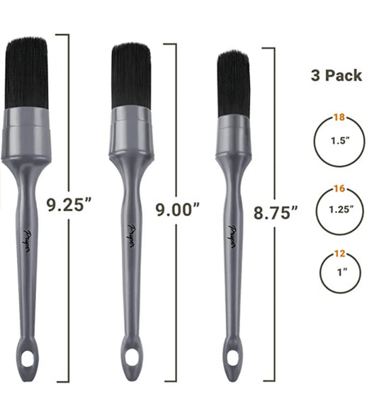 Proper Detail Co. 3 pack Synthetic Detailing Brush Set